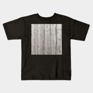 Brown wooden planks clock Kids T-Shirt